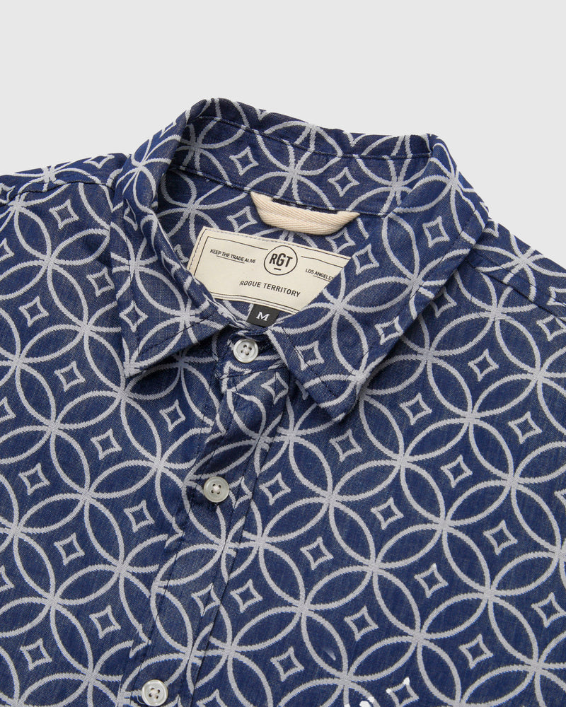 "Oxford SS Shirt" in Indigo Shippo