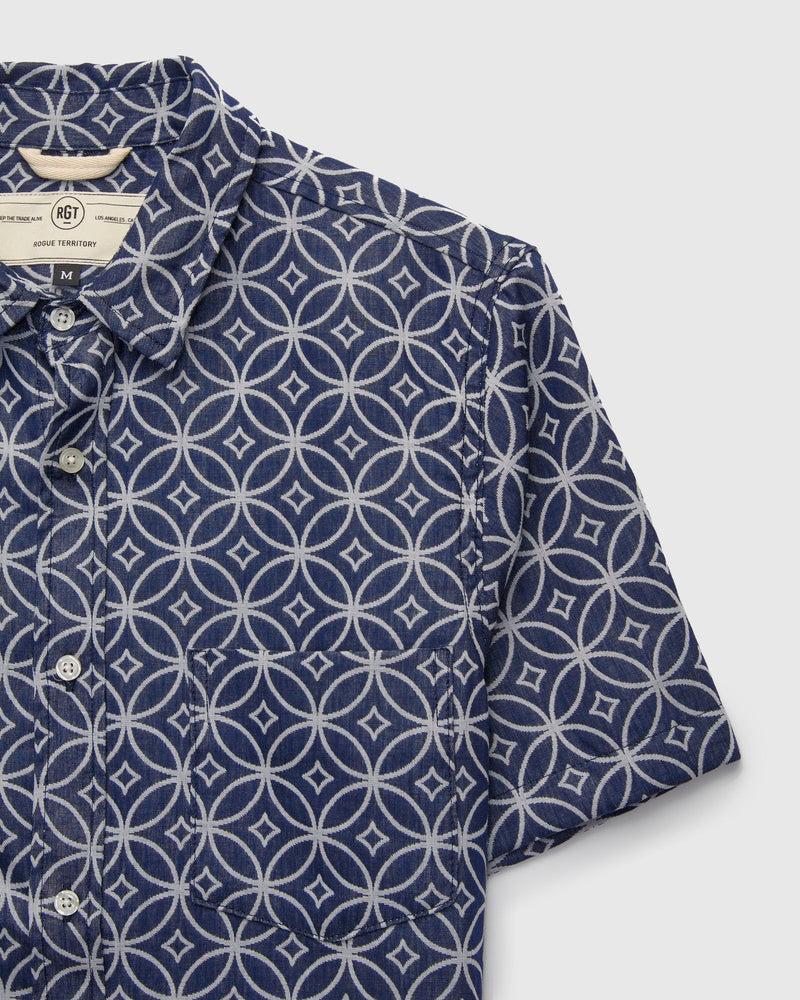 "Oxford SS Shirt" in Indigo Shippo