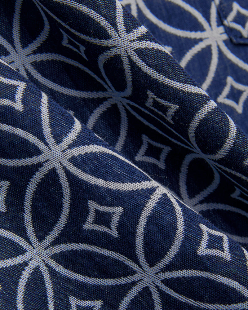 "Oxford SS Shirt" in Indigo Shippo