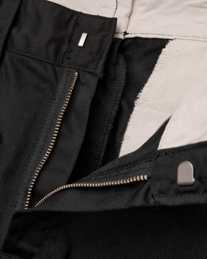 Chino Twill Work Trousers in Black