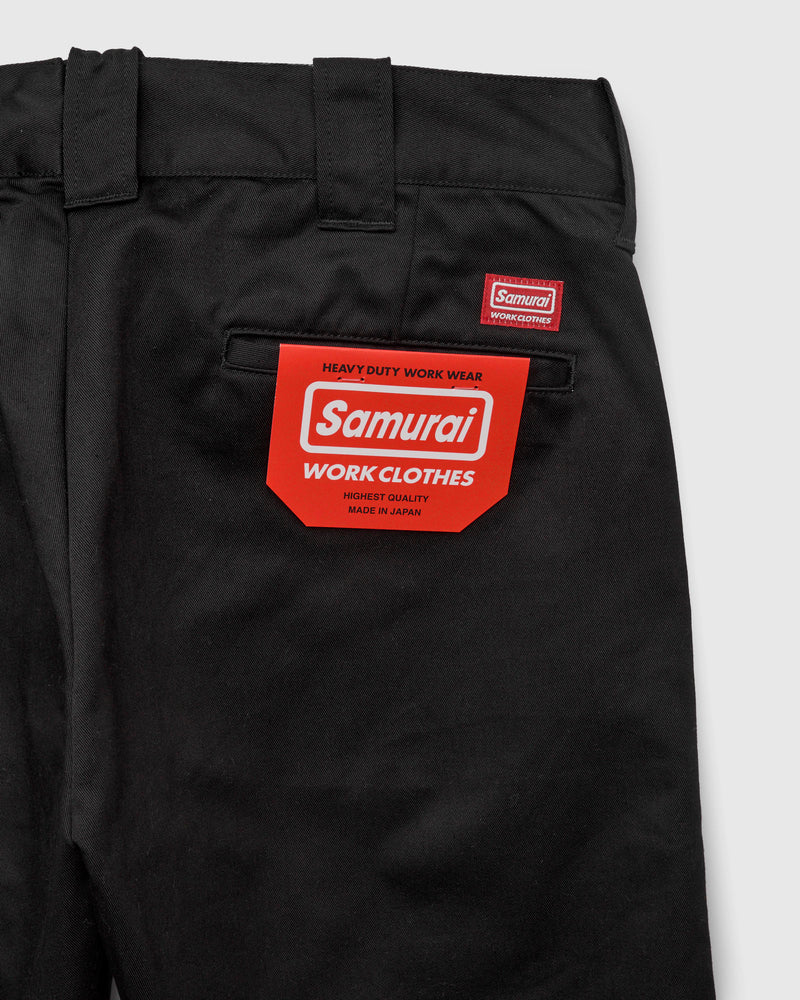 Chino Twill Work Trousers in Black