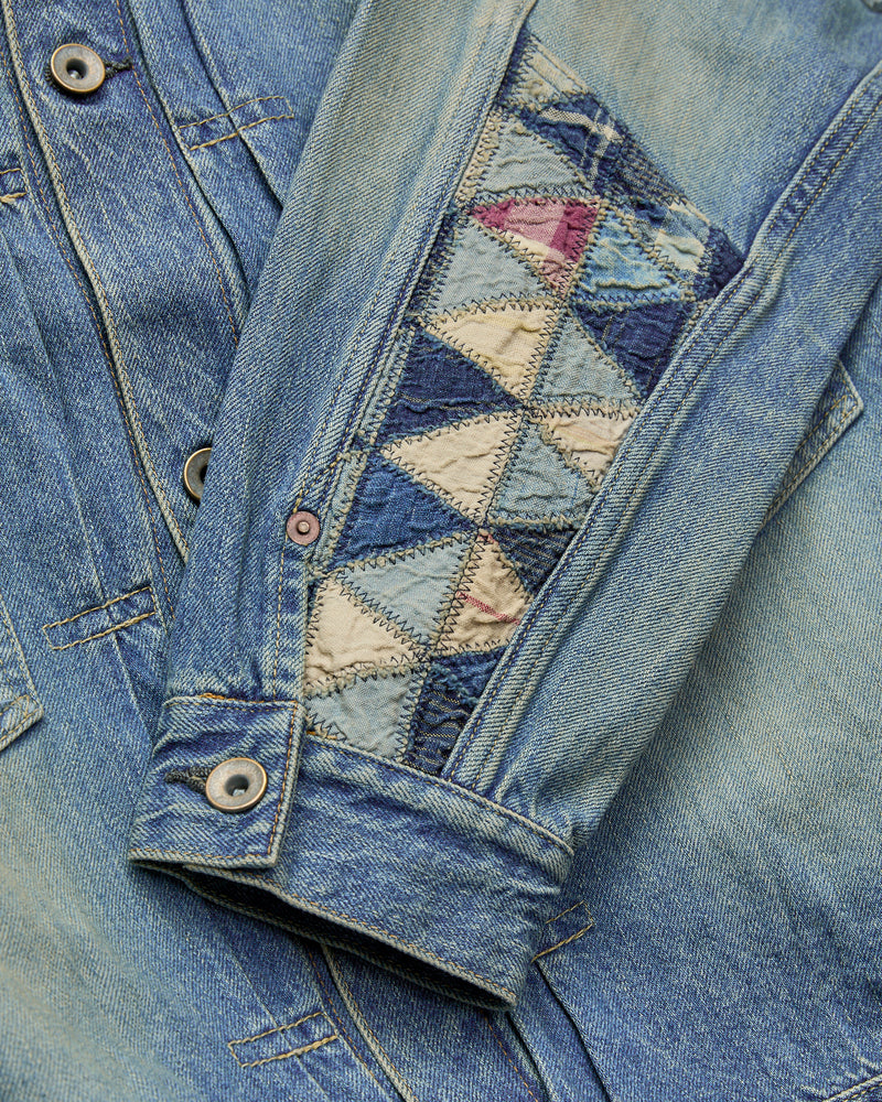 MSP-4000 Tsugihagi Selvedge Denim Jacket in Vintage Indigo