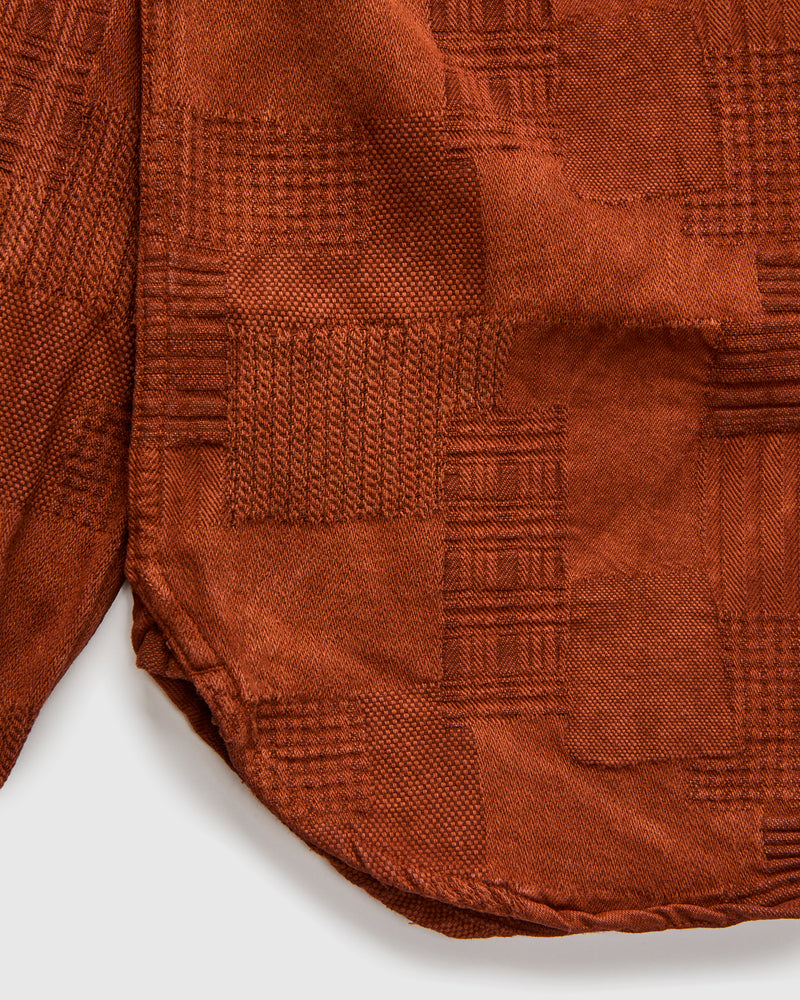 "Amami Dorozome" Boro Workshirt in Amber Brown