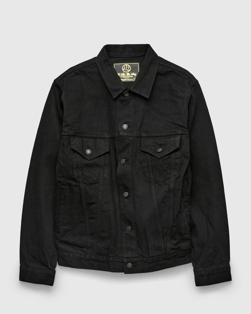 "Kyoto Montsuki" 13.5oz Selvedge Type-3 Jacket in Kyo Kuro Overdye