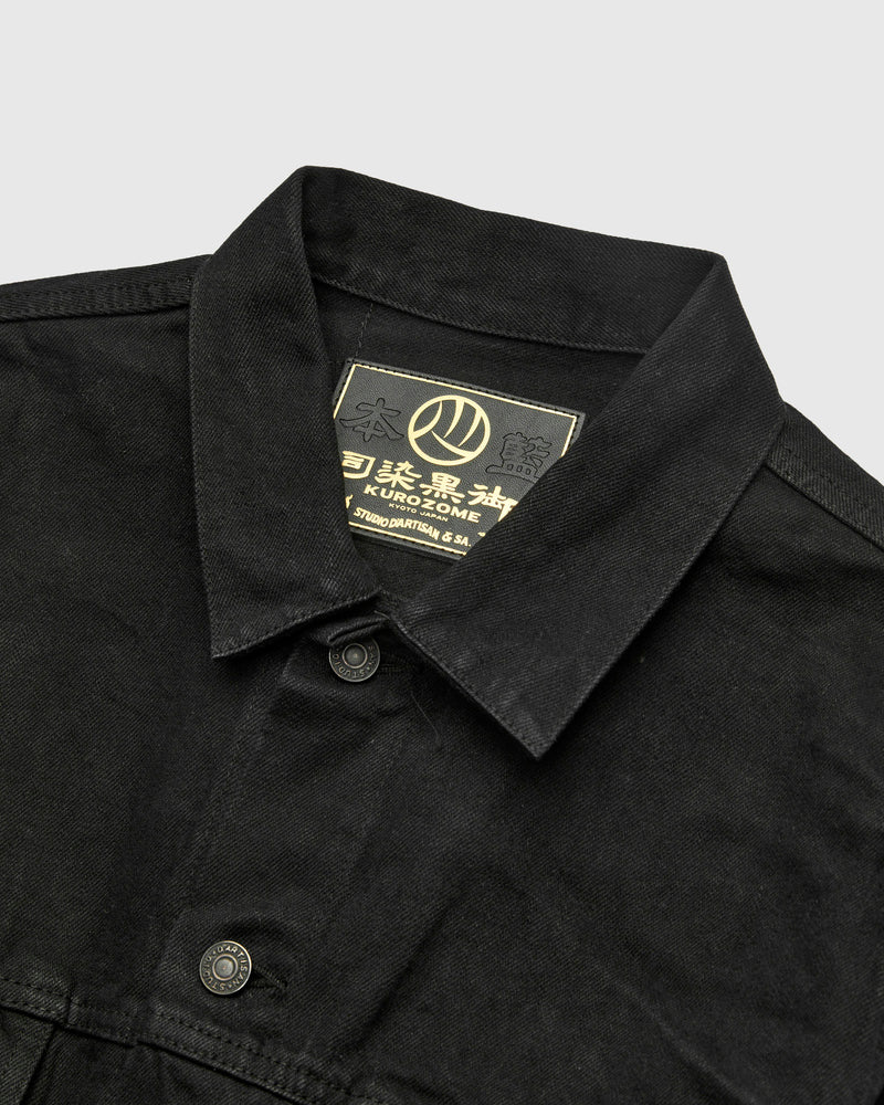 "Kyoto Montsuki" 13.5oz Selvedge Type-3 Jacket in Kyo Kuro Overdye