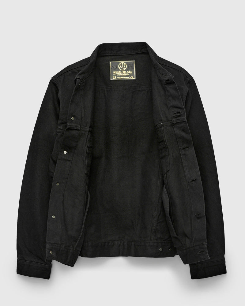 "Kyoto Montsuki" 13.5oz Selvedge Type-3 Jacket in Kyo Kuro Overdye