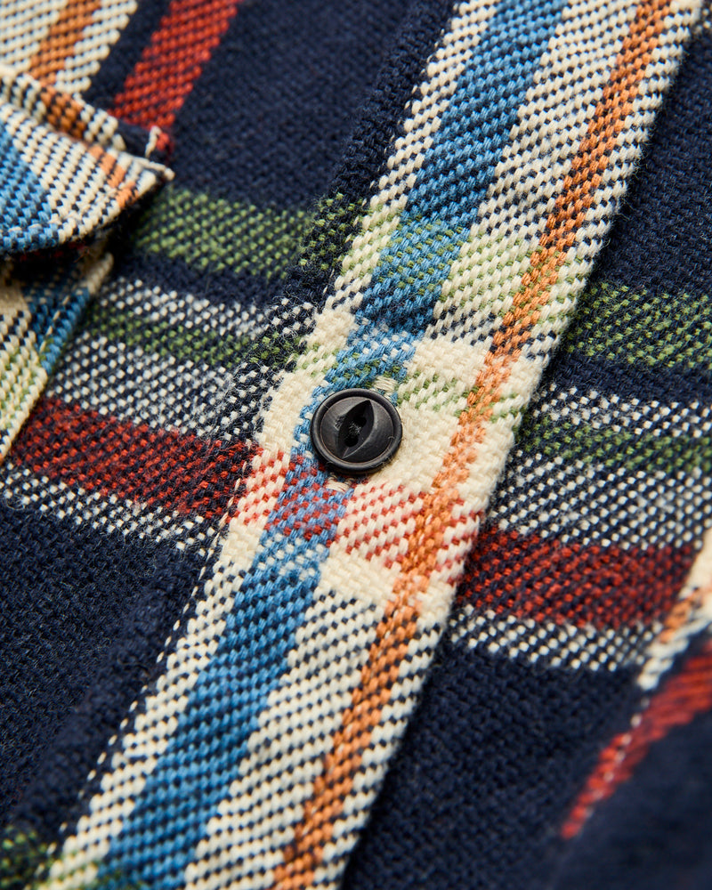 Heavy Flannel Shirt in Navy