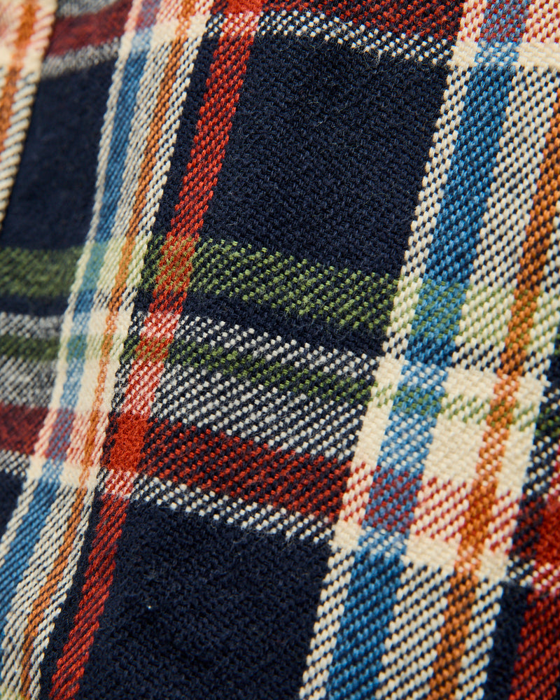 Heavy Flannel Shirt in Navy