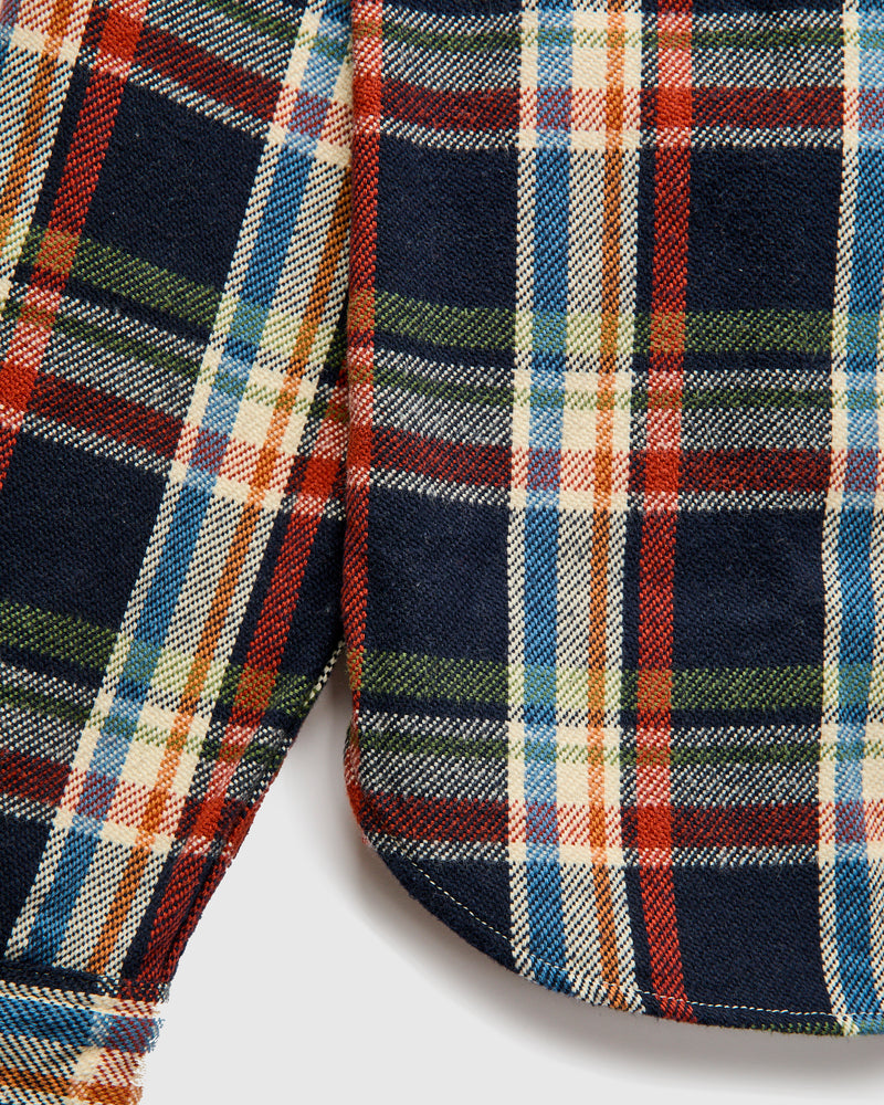 Heavy Flannel Shirt in Navy