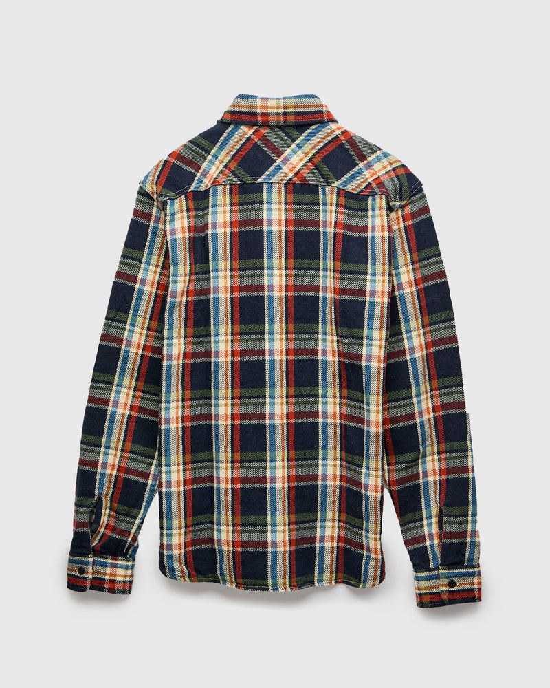 Heavy Flannel Shirt in Navy