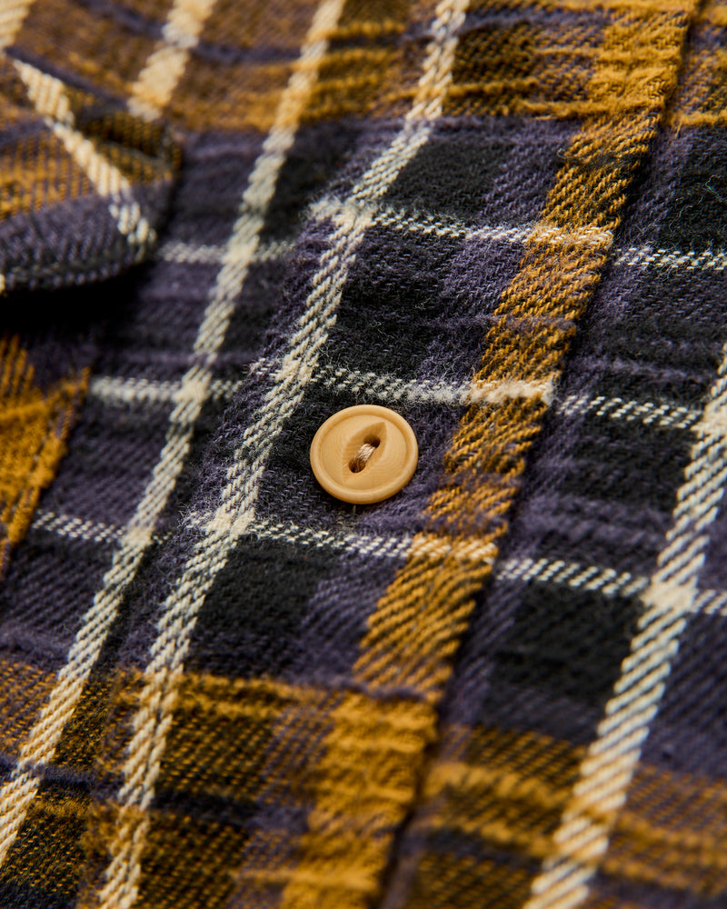 Slubby Flannel Shirt in Purple