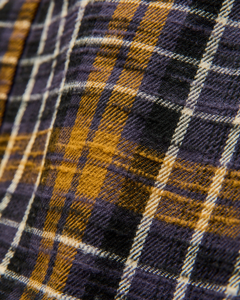 Slubby Flannel Shirt in Purple