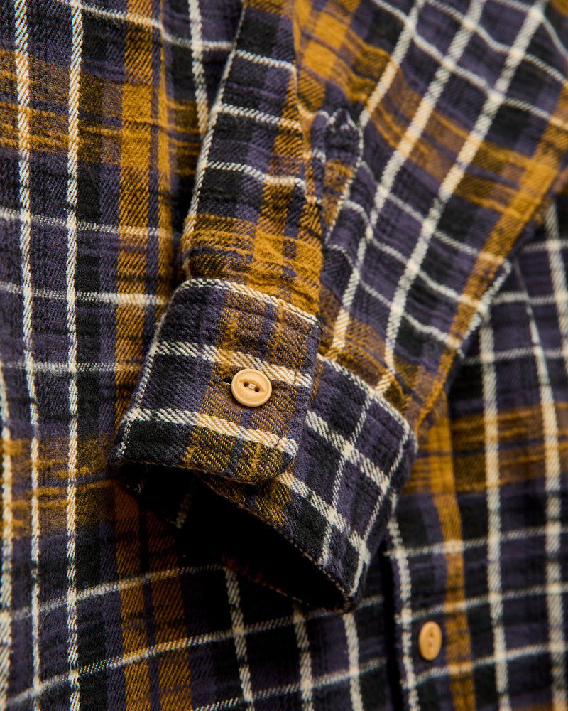 Slubby Flannel Shirt in Purple