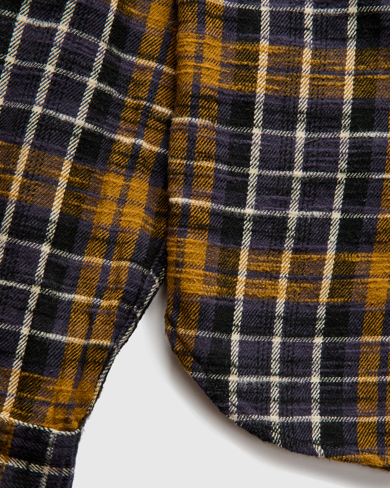 Slubby Flannel Shirt in Purple