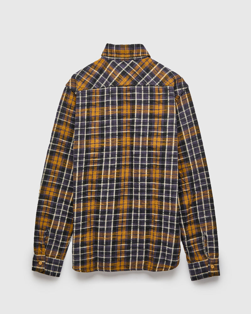 Slubby Flannel Shirt in Purple