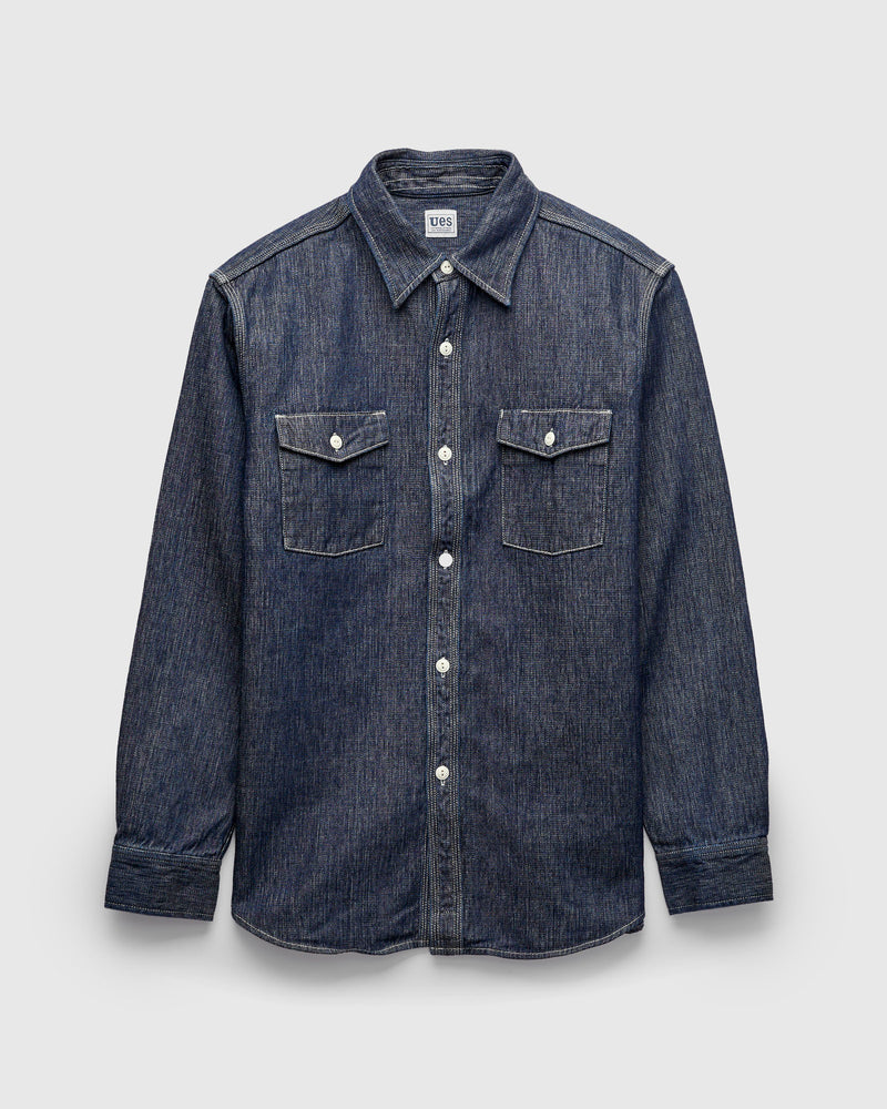 11.4oz Denim Double Weave Workshirt in Indigo