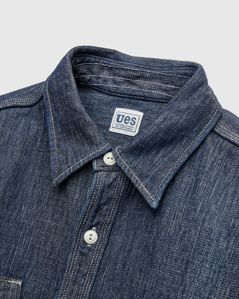 11.4oz Denim Double Weave Workshirt in Indigo