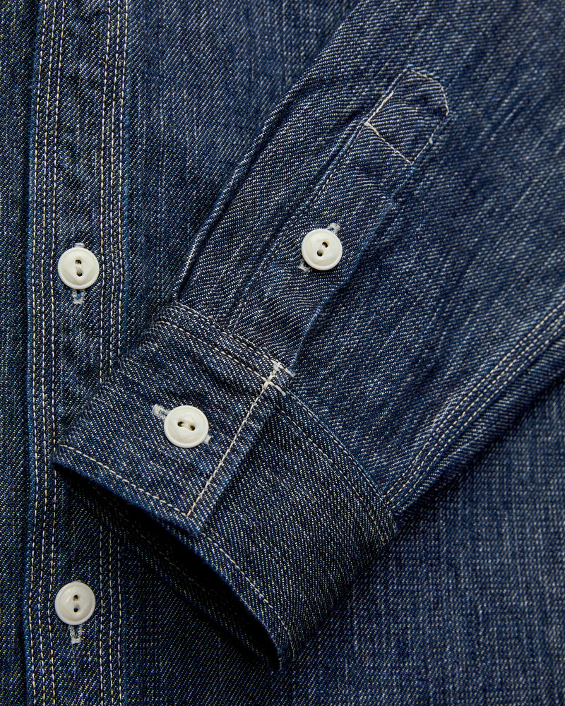 11.4oz Denim Double Weave Workshirt in Indigo