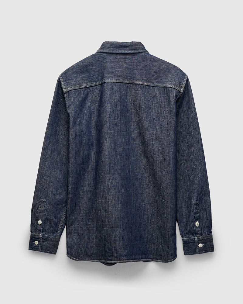 11.4oz Denim Double Weave Workshirt in Indigo