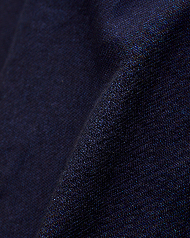 Heavy Selvedge Flannel Shirt in Solid Indigo