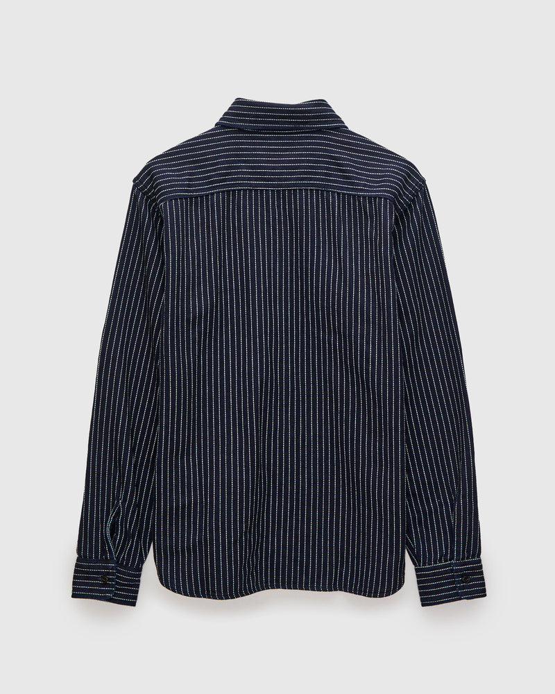 Heavy Selvedge Flannel Shirt in Wabash Indigo