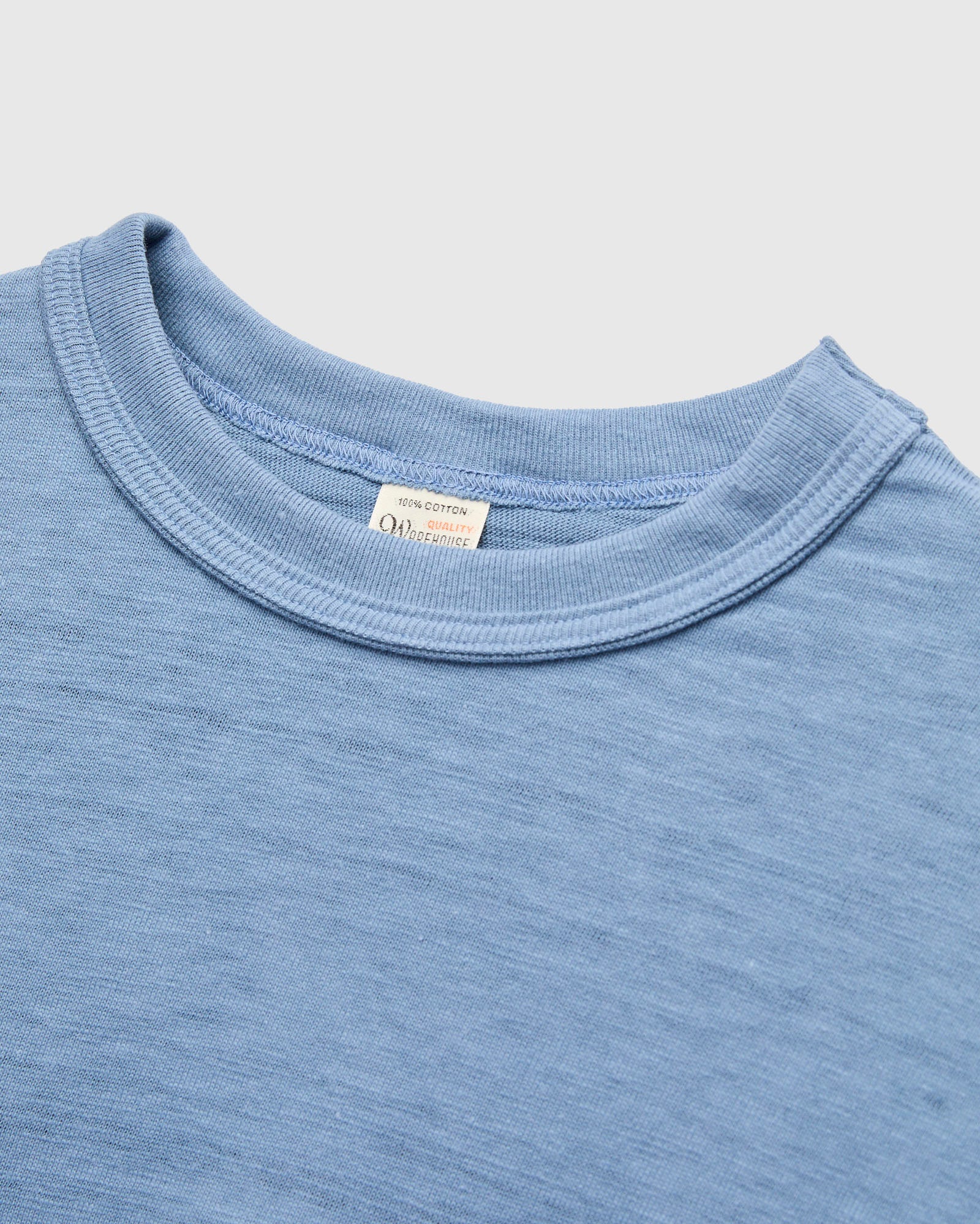 4601 Tube Knit Pocket Tee in Pale Blue – Blue Owl Workshop