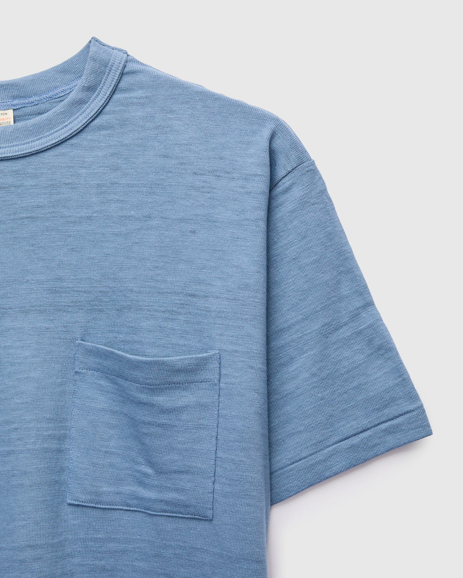 4601 Tube Knit Pocket Tee in Pale Blue – Blue Owl Workshop