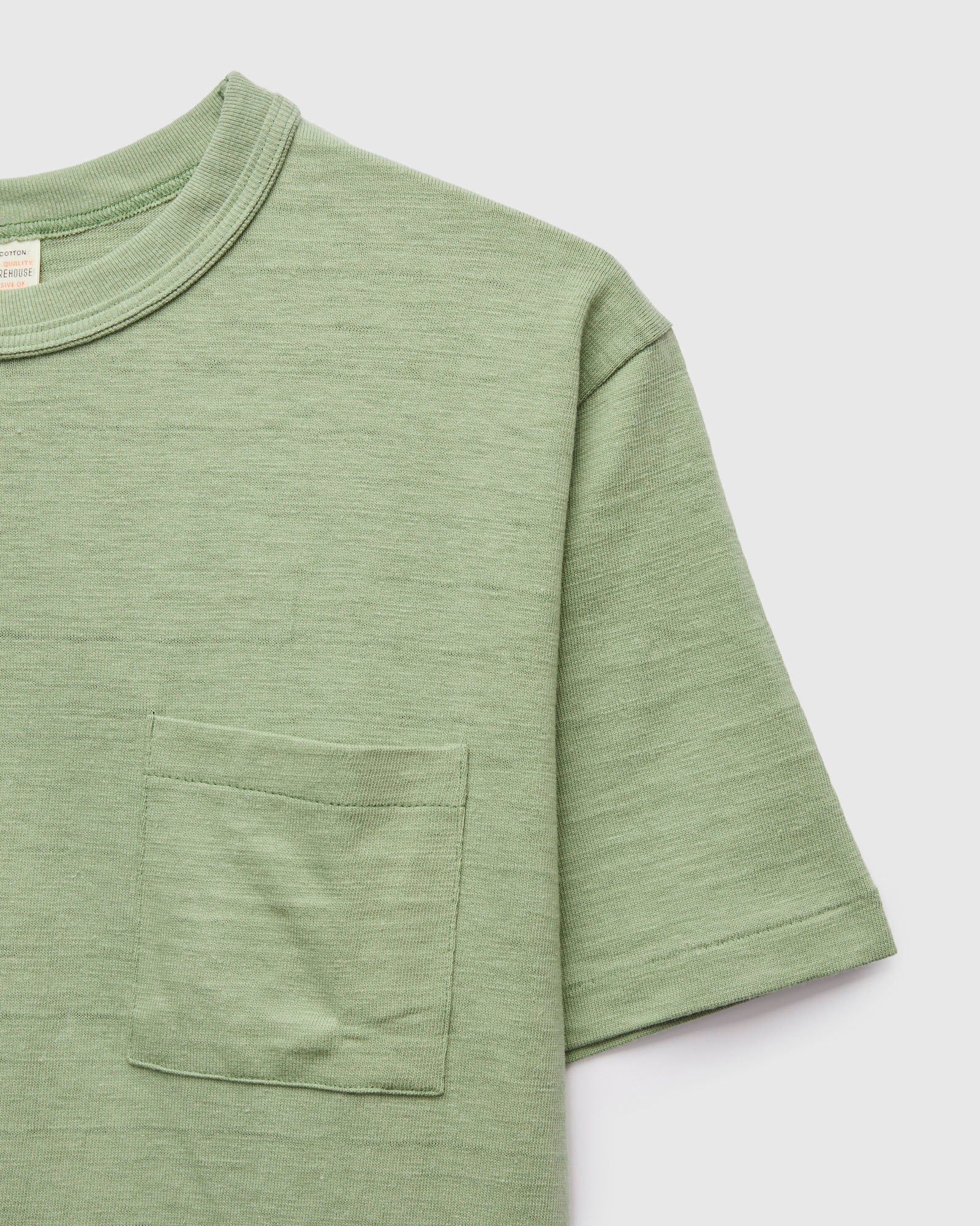 4601 Tube Knit Pocket Tee in Pale Green – Blue Owl Workshop