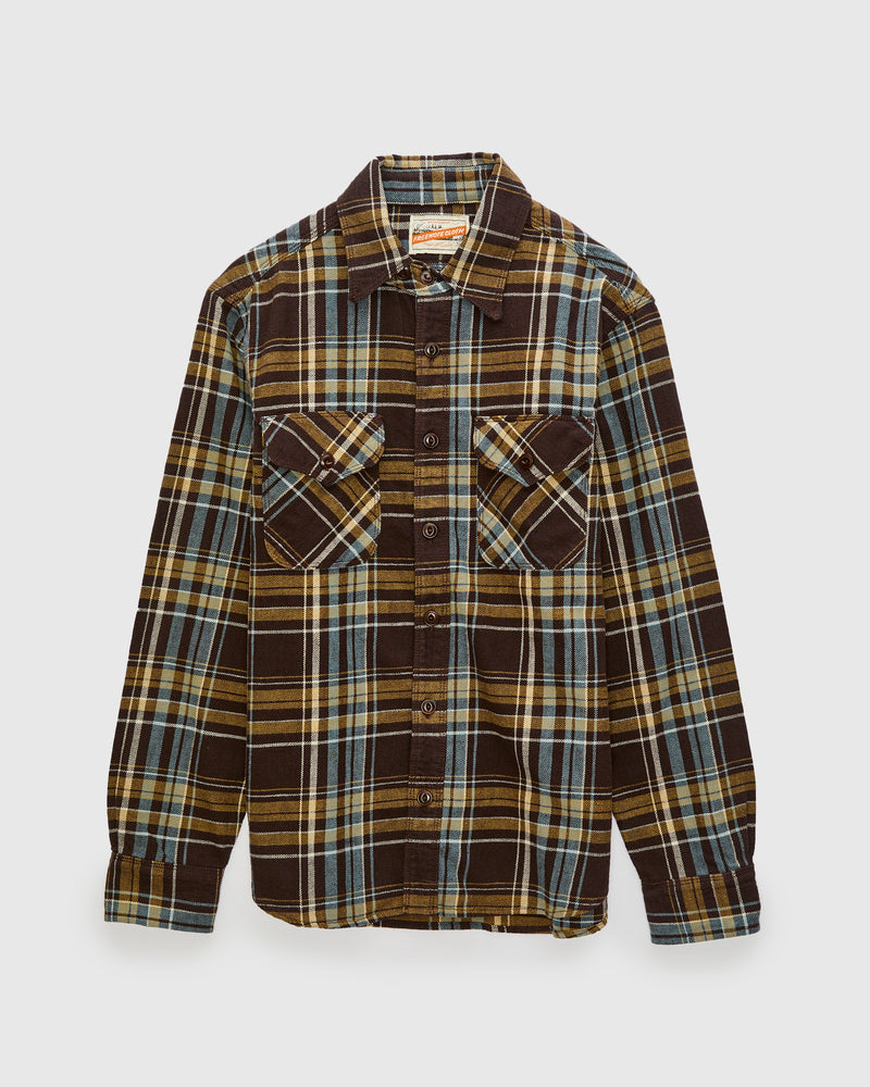 Wells Workshirt in Bark Plaid