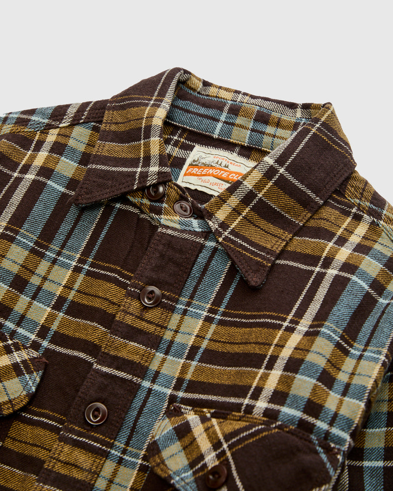 Wells Workshirt in Bark Plaid