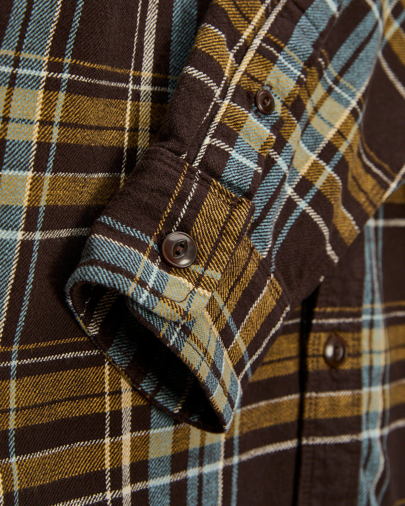 Wells Workshirt in Bark Plaid