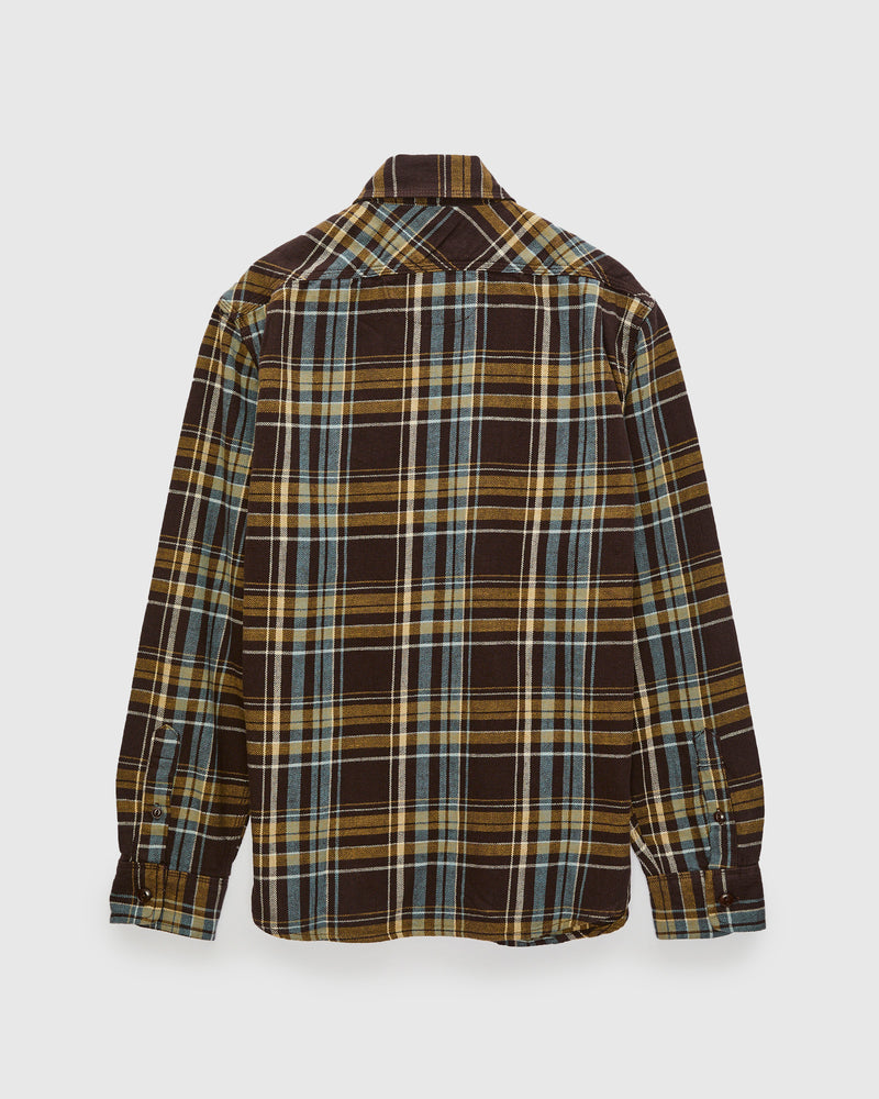 Wells Workshirt in Bark Plaid