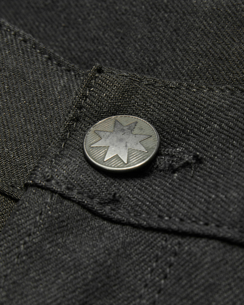 "Portola" 14.25oz Black Grey Selvedge Denim - Tapered Fit