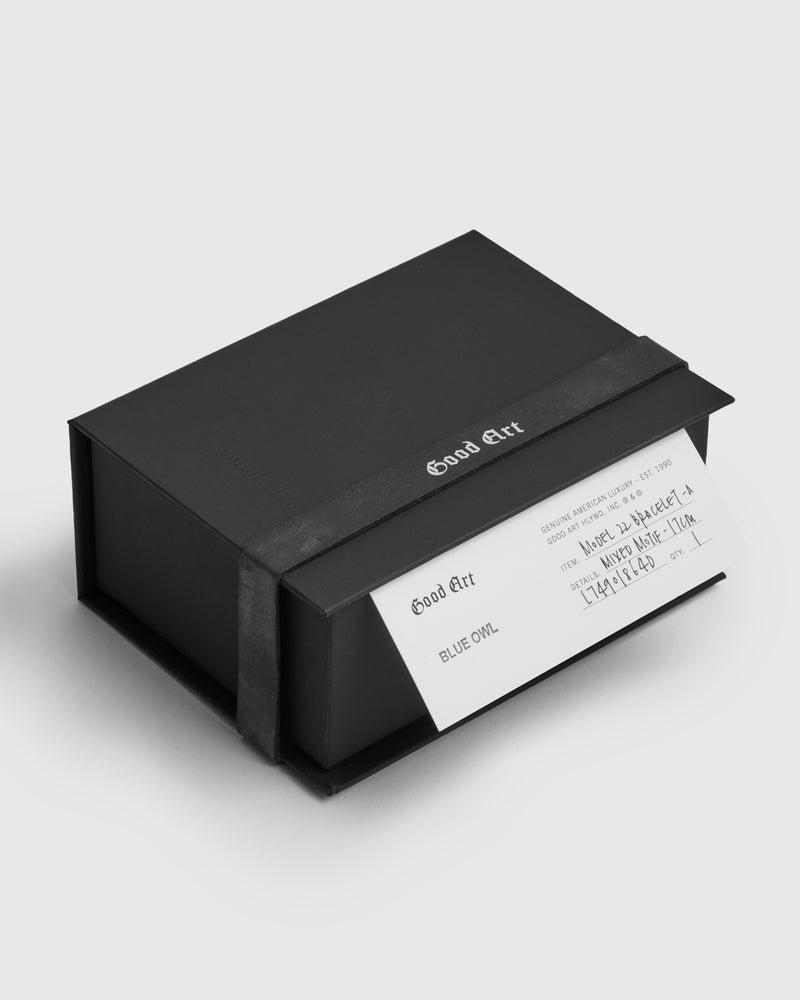 Mixed Motif Model 22 Bracelet Size A in Sterling Silver