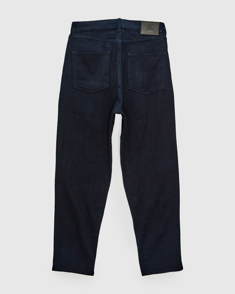 11oz Sashiko Wide Tapered 5P Pants in Indigo