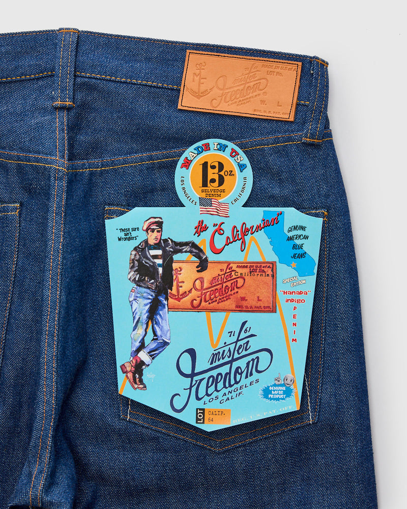 Lot 64 "Hanada Indigo" 13oz Greencast Selvedge Denim - Classic Tapered Fit