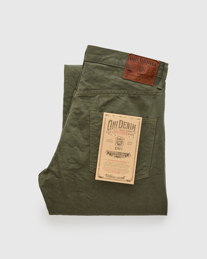 266SVC-LOL "Light Olive" 8oz Selvedge Chino Pants - Relaxed Straight Fit