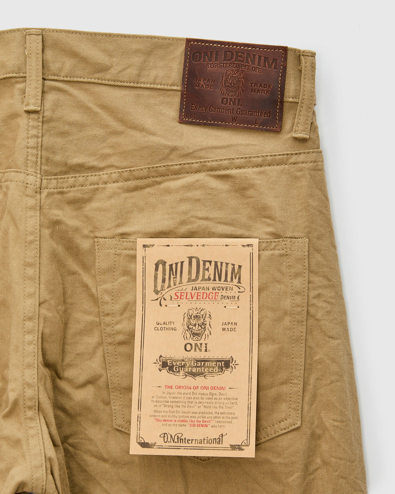 266SVC-KHB "Khaki Beige" 8oz Selvedge Chino Pants - Relaxed Straight Fit