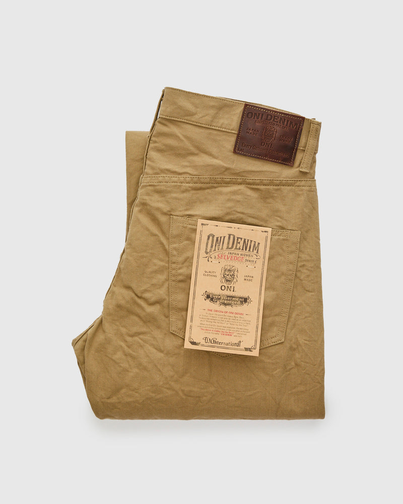 266SVC-KHB "Khaki Beige" 8oz Selvedge Chino Pants - Relaxed Straight Fit