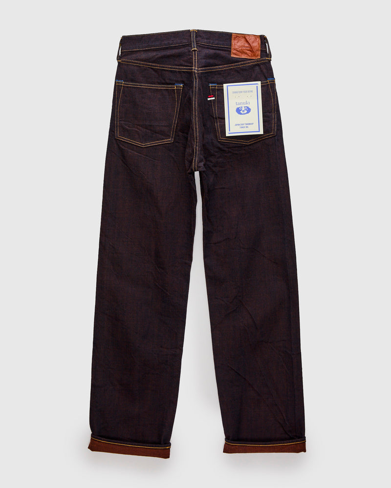 103KH "Kakishibu" Persimmon Weft 14.5oz Selvedge Denim - Loose Straight Fit