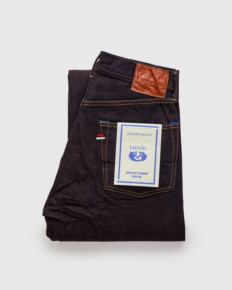 103KH "Kakishibu" Persimmon Weft 14.5oz Selvedge Denim - Loose Straight Fit