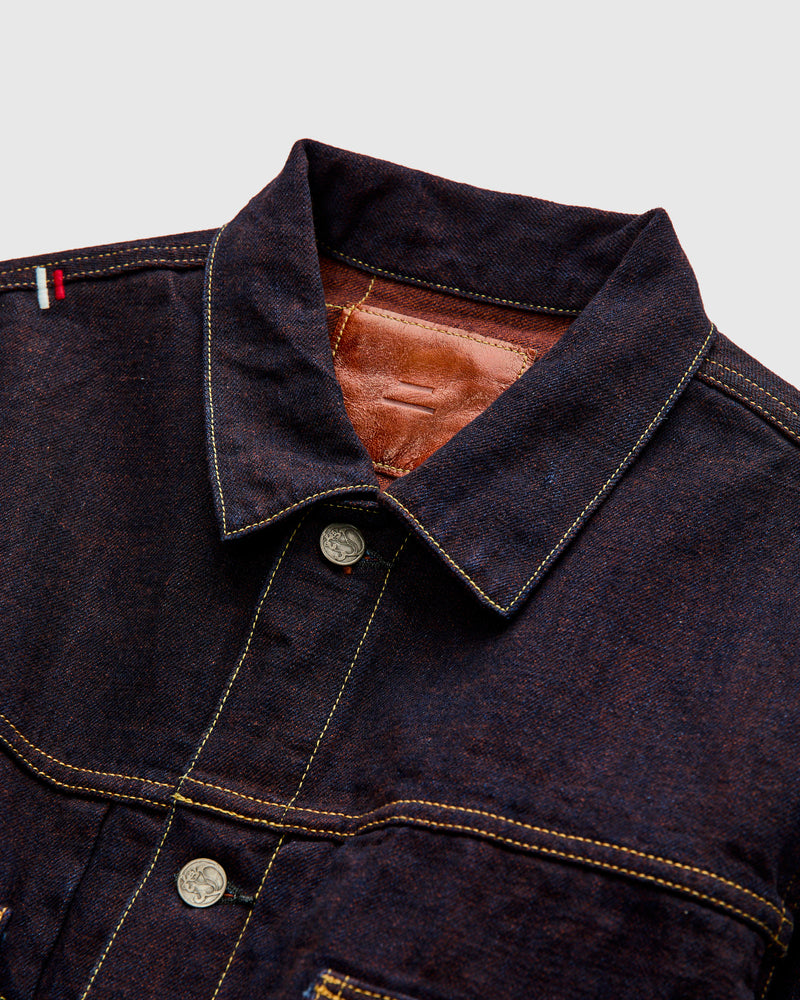 402KH "Kakishibu" 14.5oz Persimmon Weft Type-2 Selvedge Denim Jacket