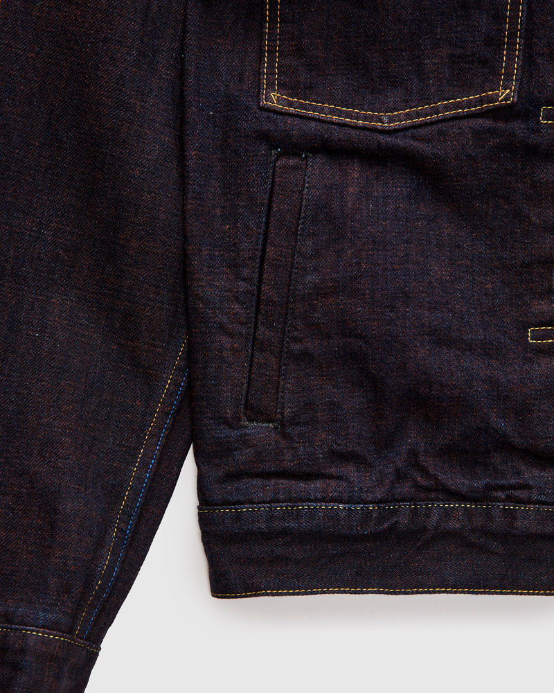 402KH "Kakishibu" 14.5oz Persimmon Weft Type-2 Selvedge Denim Jacket