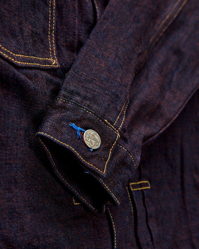 402KH "Kakishibu" 14.5oz Persimmon Weft Type-2 Selvedge Denim Jacket
