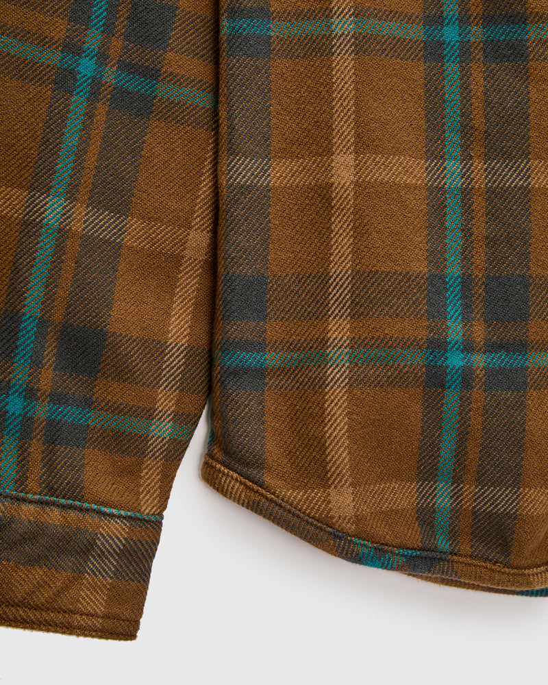 Extra Heavy Flannel Shirt in Beige Marine