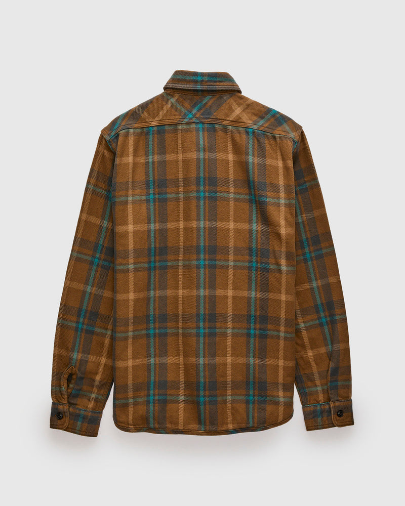 Extra Heavy Flannel Shirt in Beige Marine