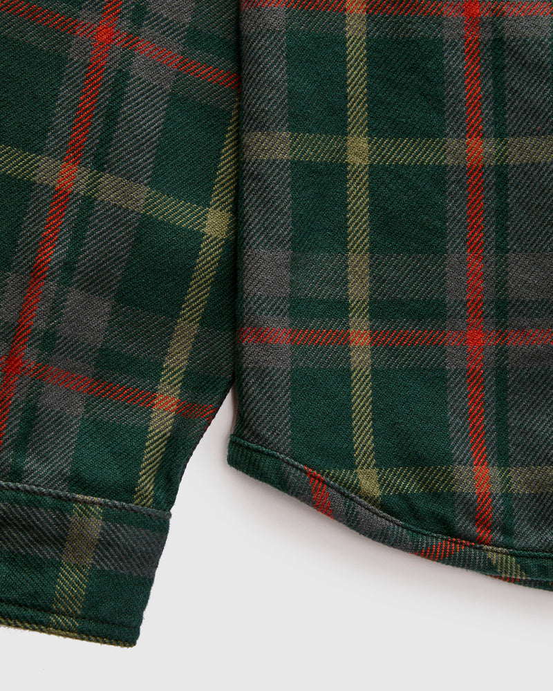 Extra Heavy Flannel Shirt in Pine Green
