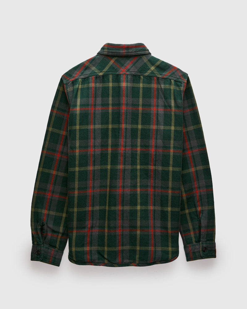Extra Heavy Flannel Shirt in Pine Green