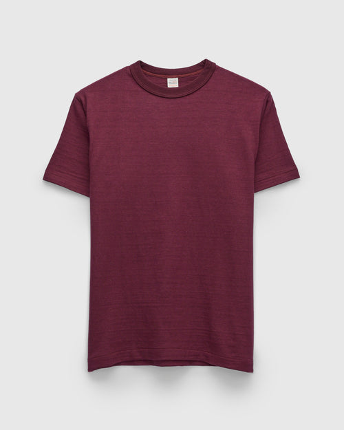 4601 Loopwheel Tee in Bordeaux