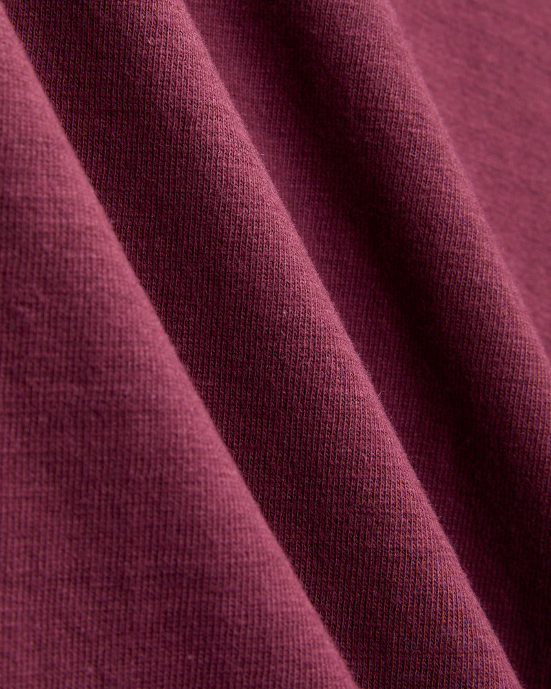 4601 Loopwheel Tee in Bordeaux